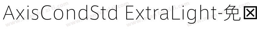 AxisCondStd ExtraLight字体转换
